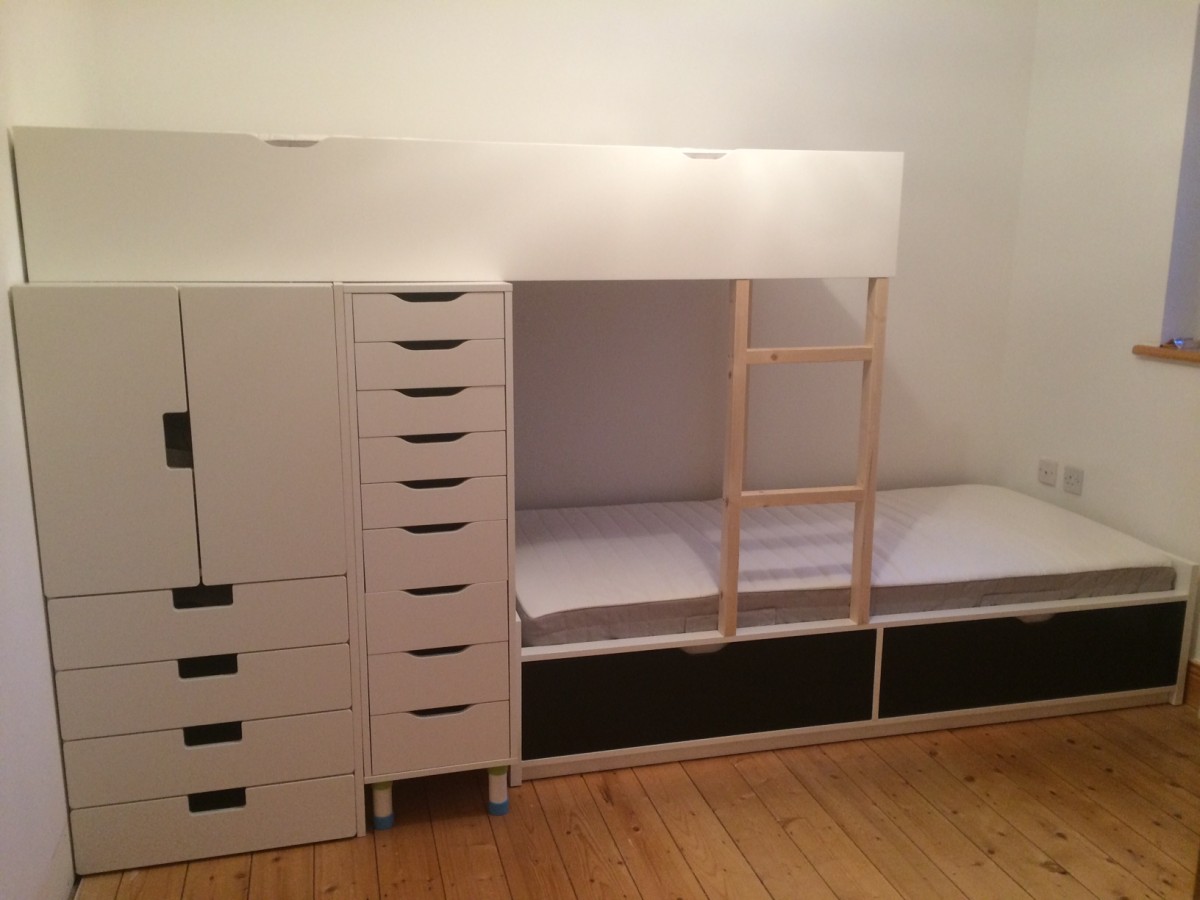 loft bed with cabinet